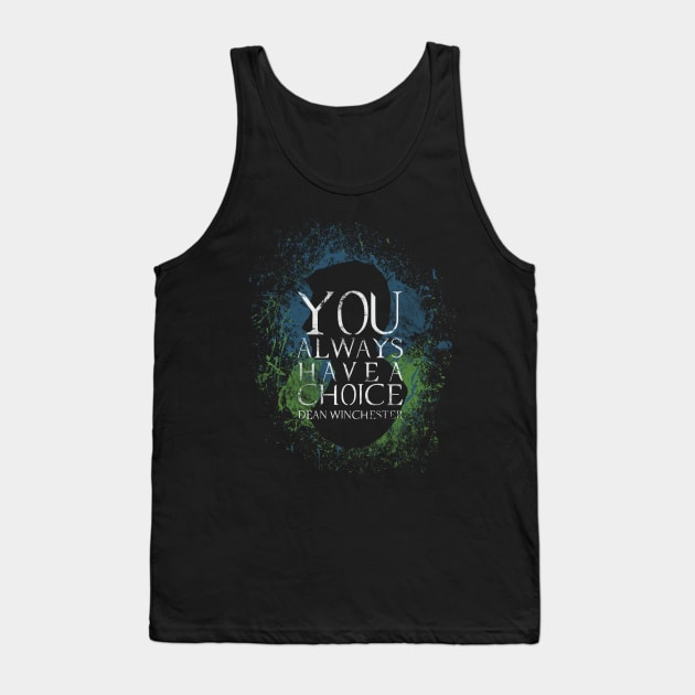 Dean Winchester Quote Tank Top by wnchstrbros